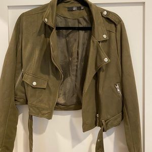 Green moto jacket